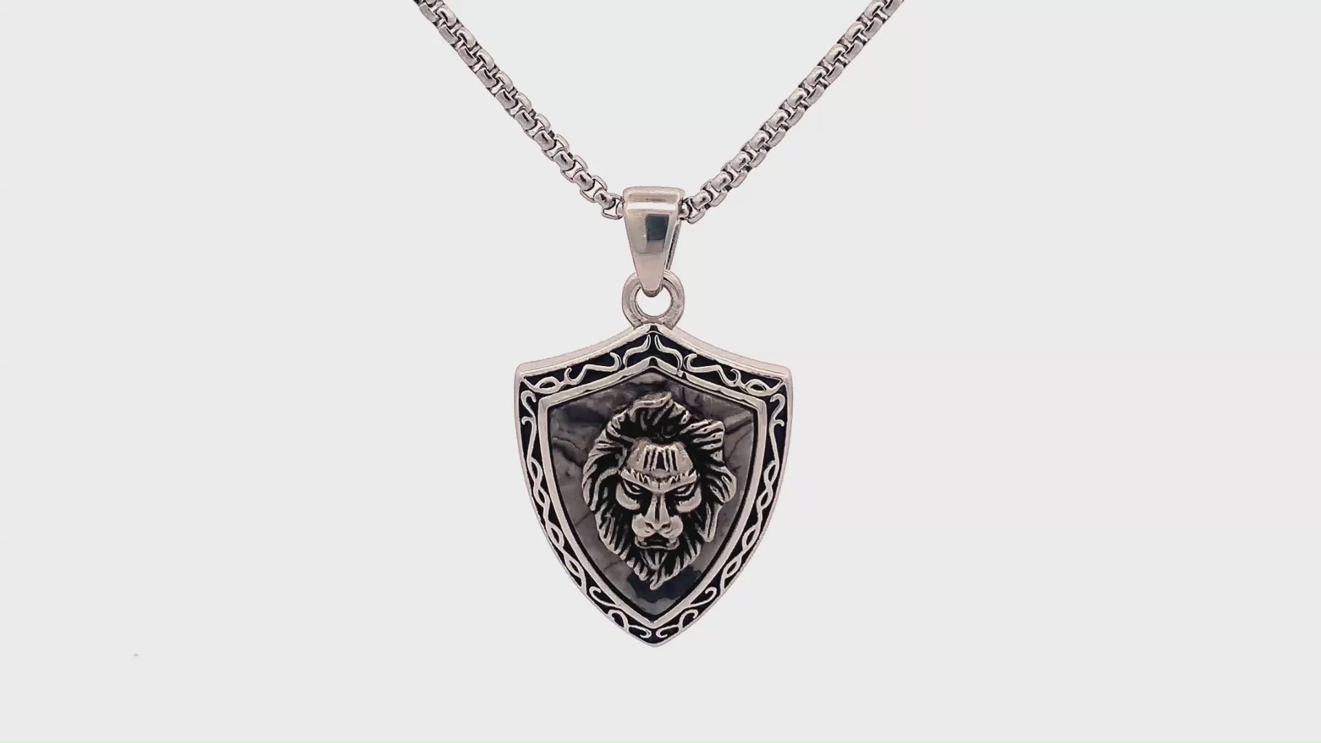 Lion's Head Shield Pendant