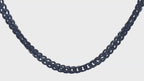 Blue Acrylic Franco Chain Necklace