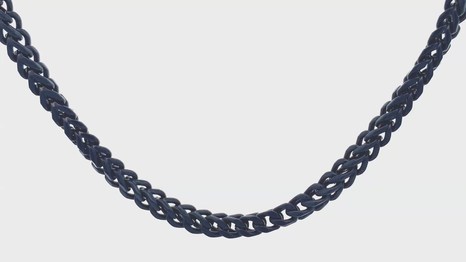 Blue Acrylic Franco Chain Necklace