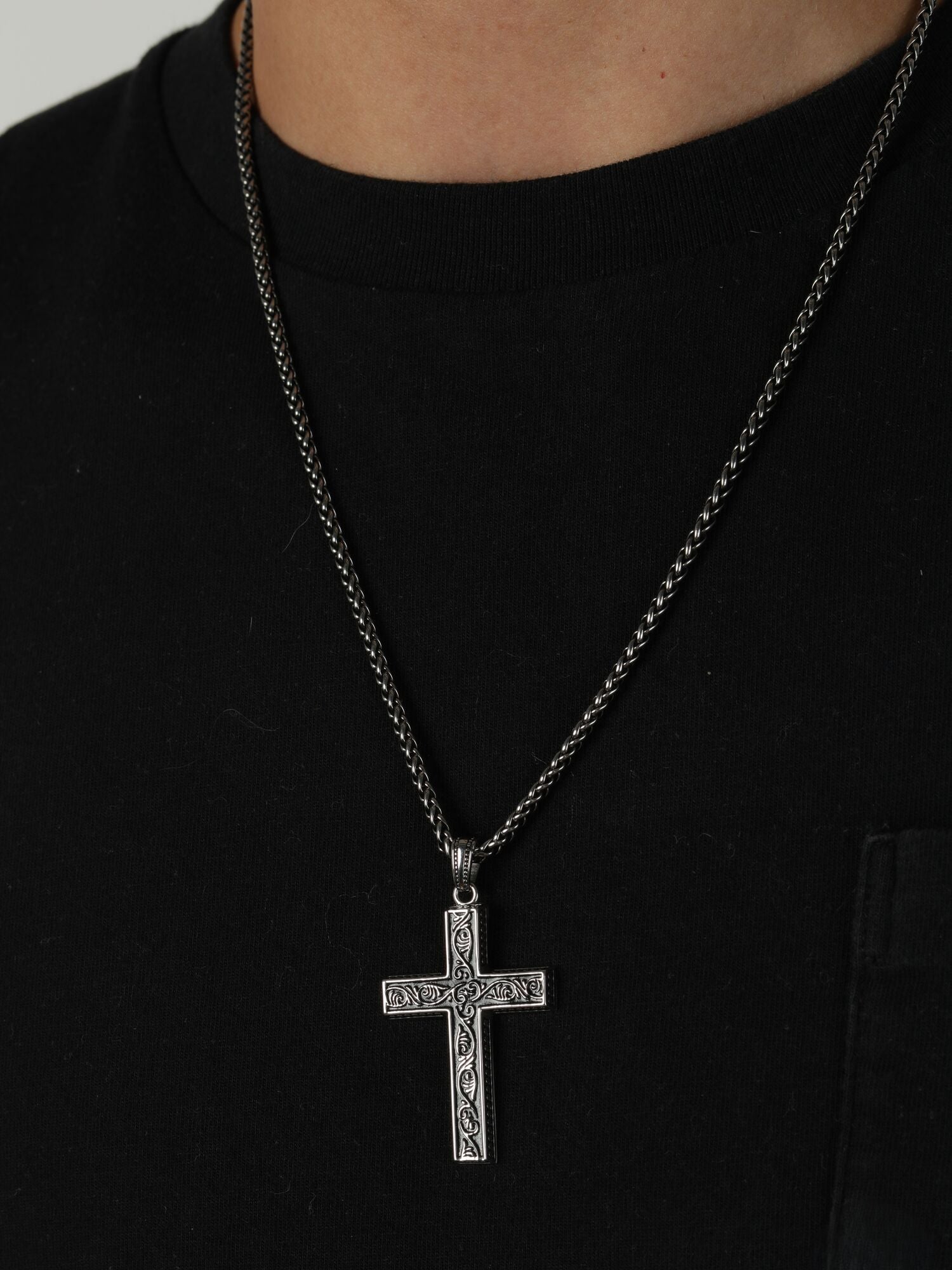 Antique Finish Cross Pendant