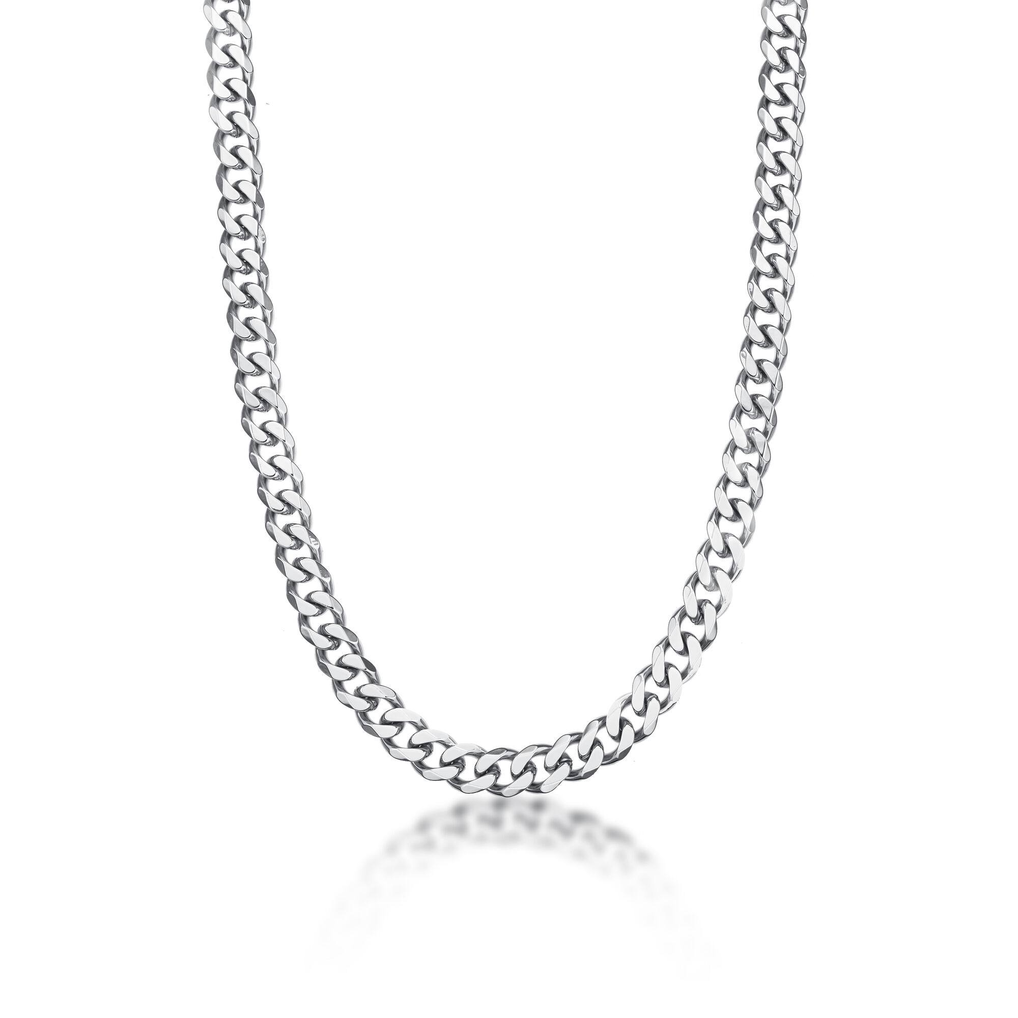 Men's Stainless Steel 10MM Curb Chain Necklace - 22 Inch | Metro Jewelry