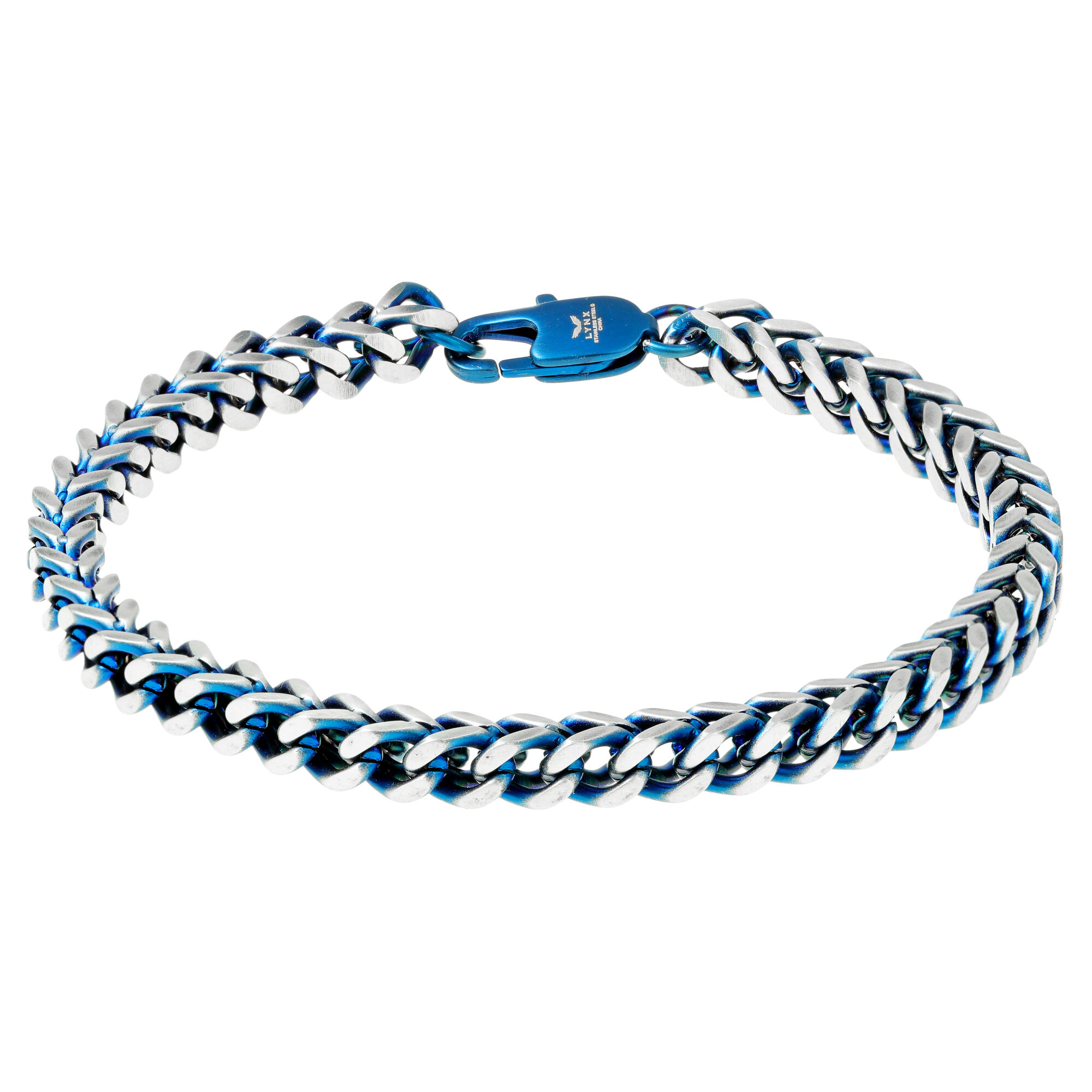 Men's Blue Ion Plated Stainless Steel 5MM Bracelet - 8.5 Inch | Metro Jewelry