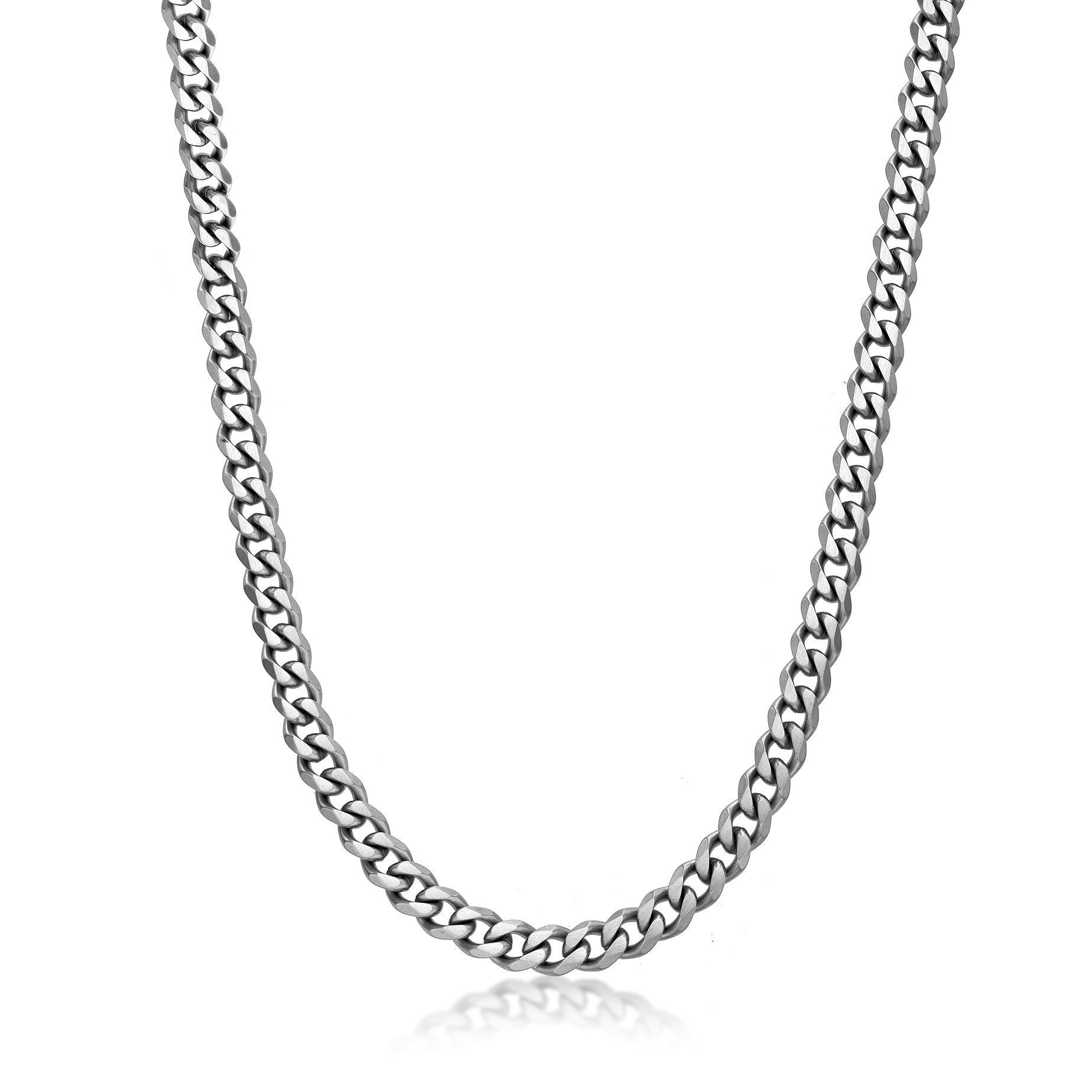 Men's Stainless Steel Two Tone 8MM Curb Chain Necklace - 22 Inch | Metro Jewelry