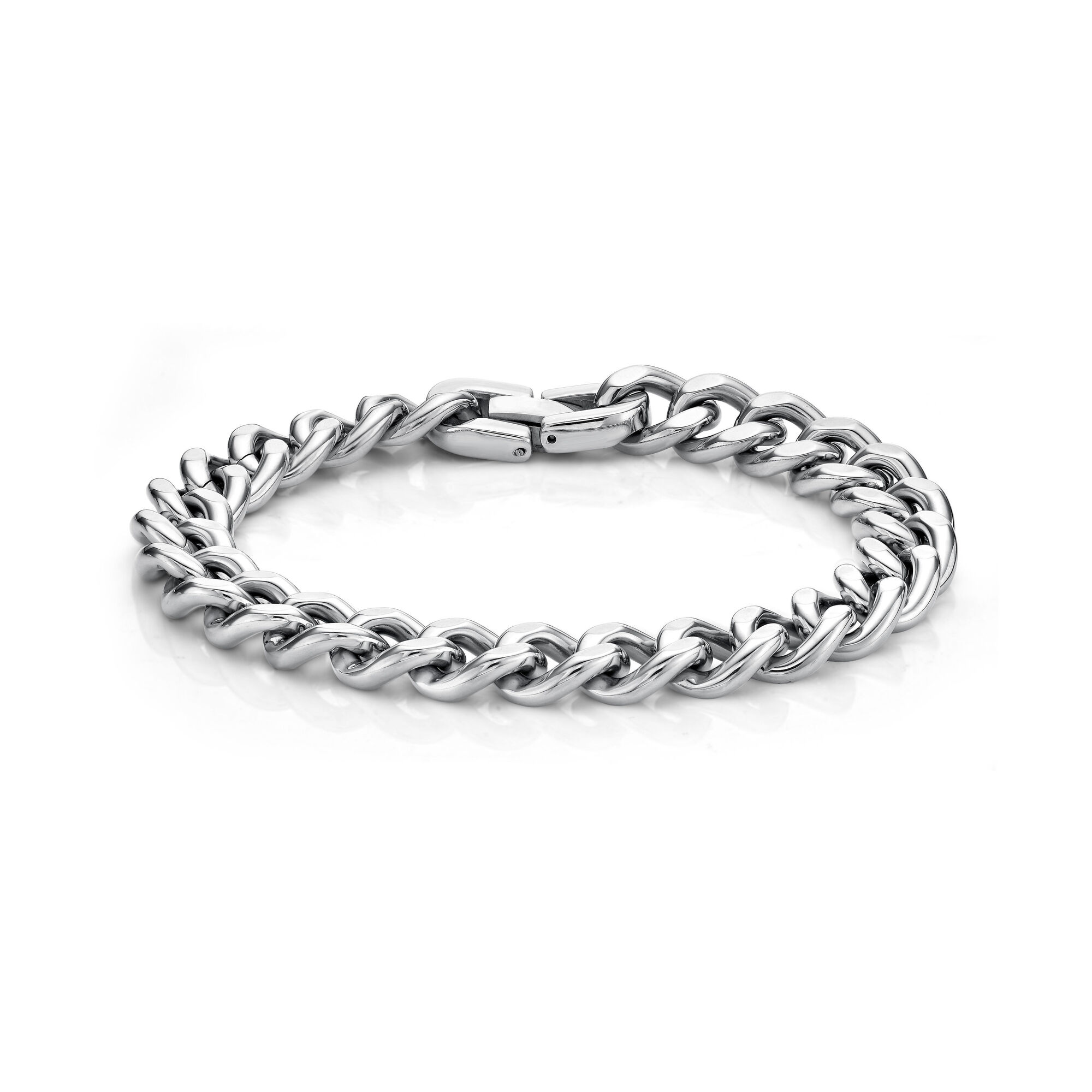 Men's Stainless Steel 11MM Curb Bracelet - 9 Inch | Metro Jewelry